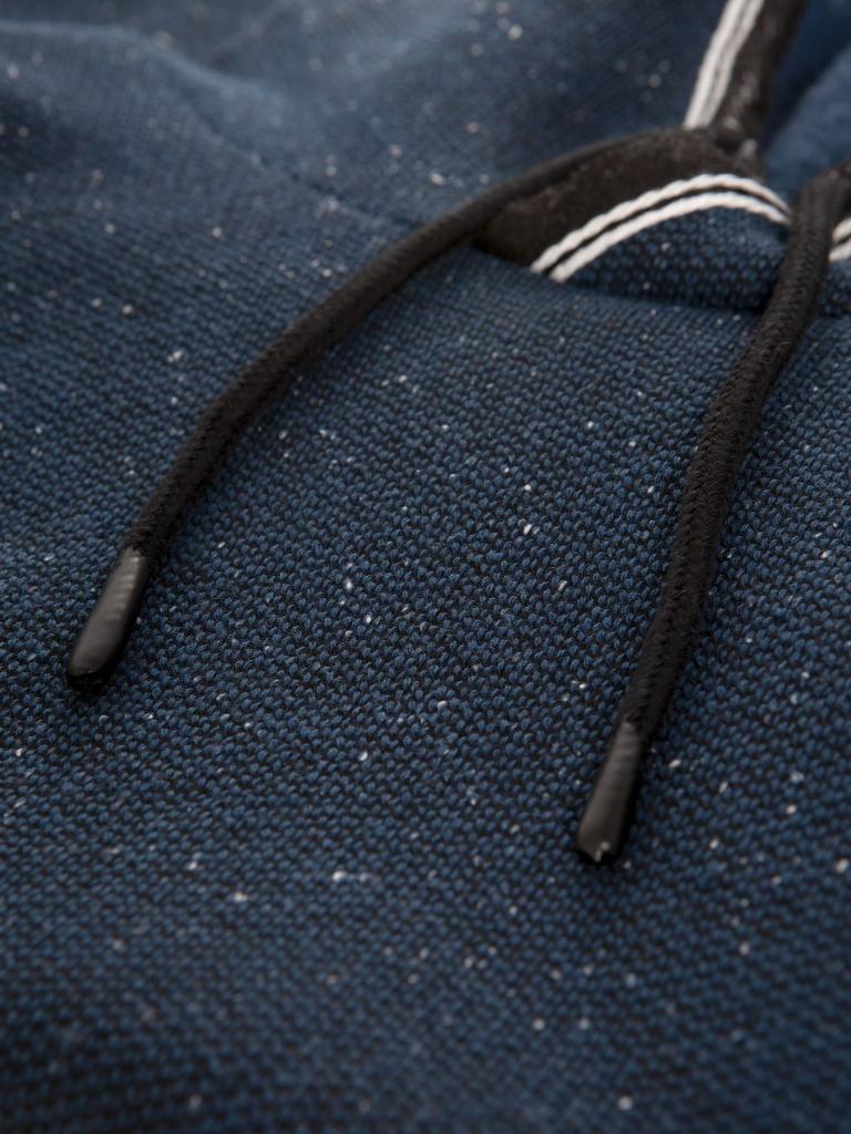 ALICANTE LOGO-DARK BLUE MELANGE-M pánská mikina tmavě modrá
