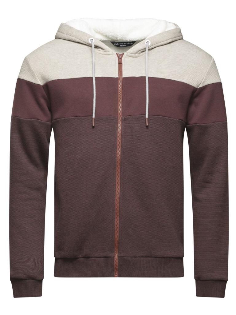 VAASA-DARK RED / BEIGE-XL pánská bunda tmavě červená s béžovou