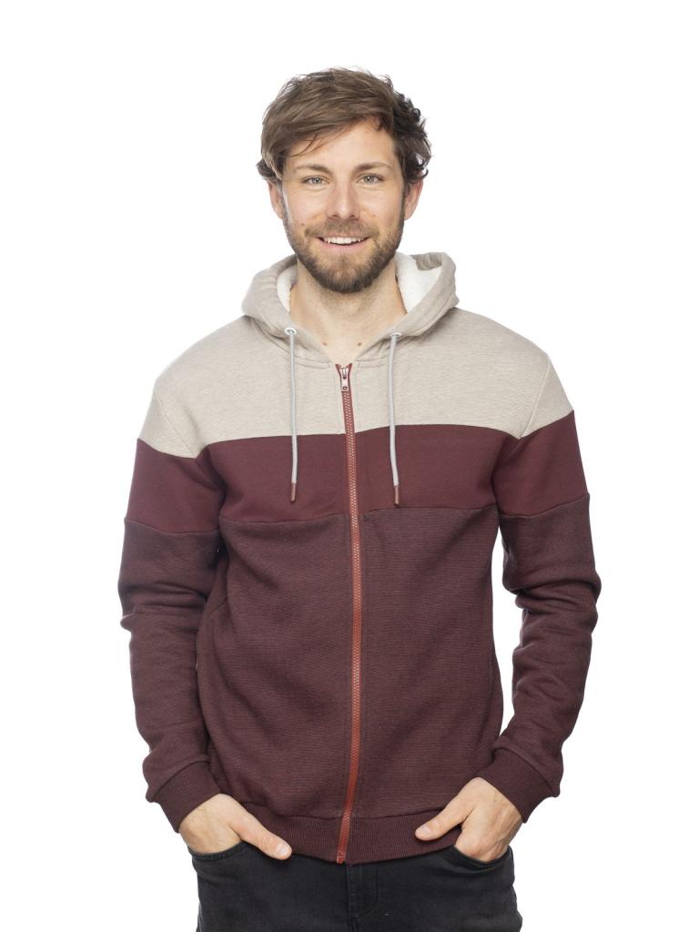 VAASA-DARK RED / BEIGE-XXL pánská bunda tmavě červená s béžovou