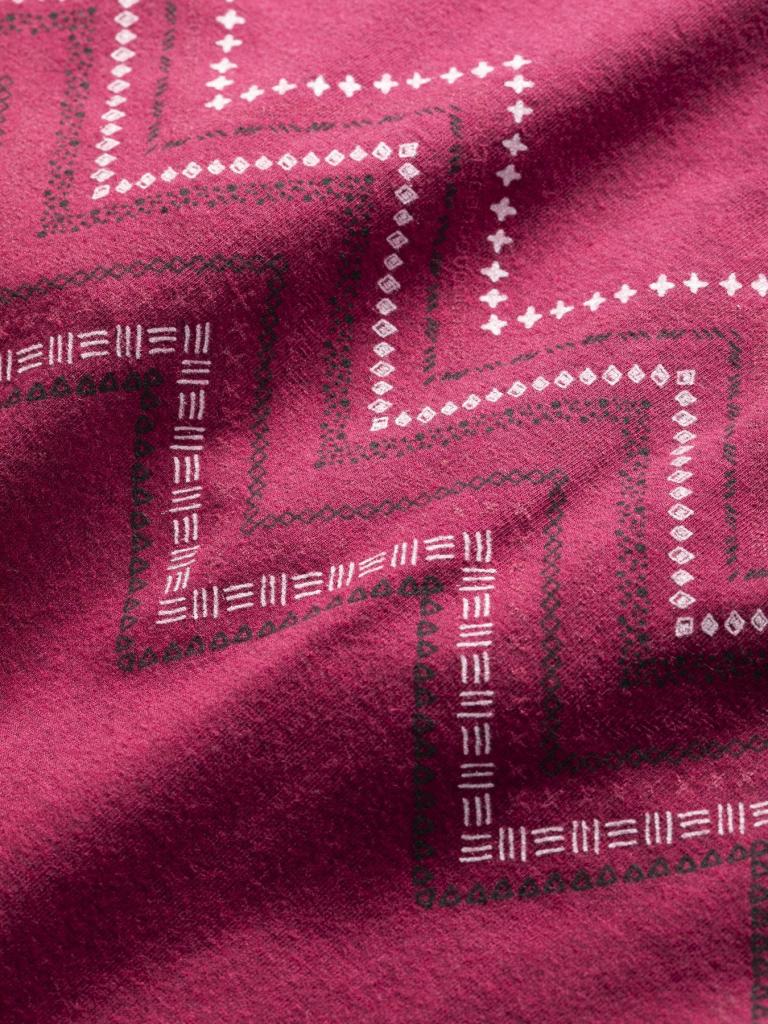 KAUAI ZIGZAG ORNAMENT-DRY ROSE MELANGE-36 dámský top růžový
