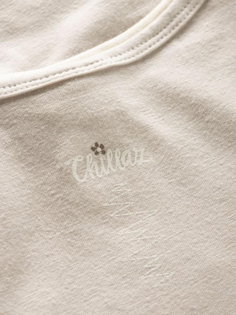 KARPATHOS FLOWER POCKET-SAND-36 dámský top pískový