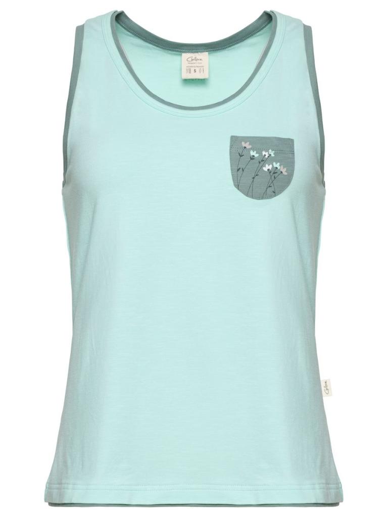 KARPATHOS FLOWER POCKET-MINT-36 dámský top mátový