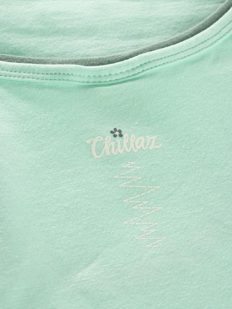 KARPATHOS FLOWER POCKET-MINT-36 dámský top mátový