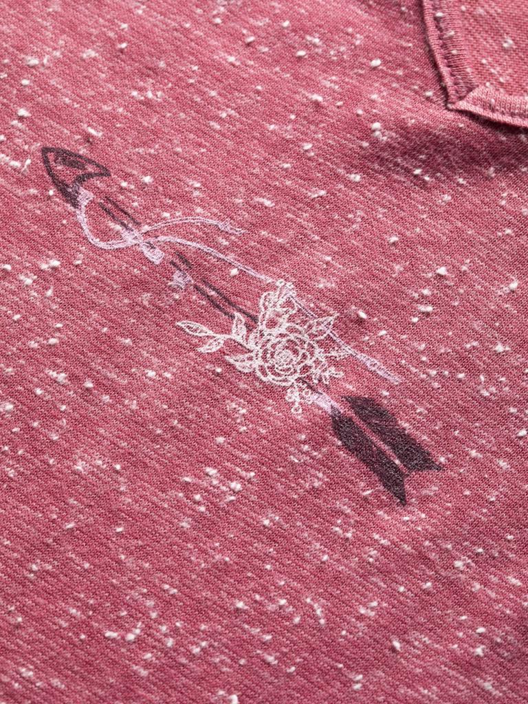 TAO FLOWER ARROW-DRY ROSE-36 dámské tričko růžové