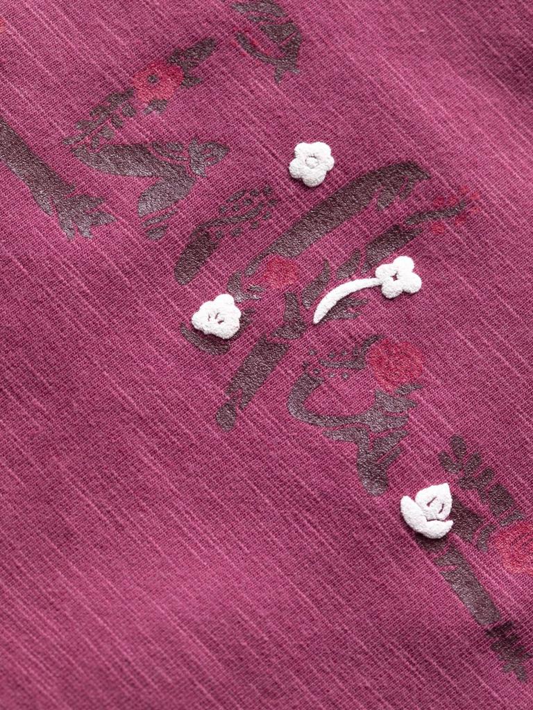 GANDIA CHILLAZ LOGO FLORAL-DRY ROSE-36 dámské tričko červené