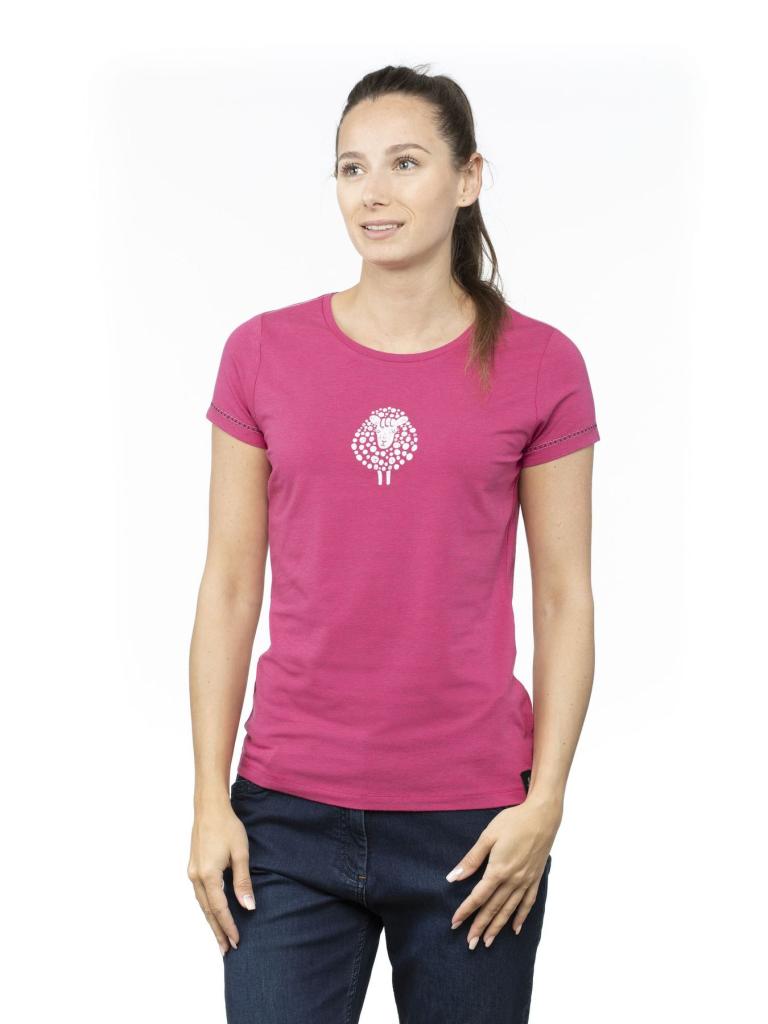 SAILE SHEEP-PINK MELANGE-36 dámské tričko růžové