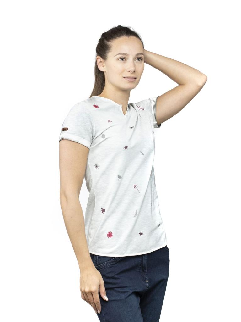 TAO FLOWER-GREY SPRAYED-36 dámské tričko šedé
