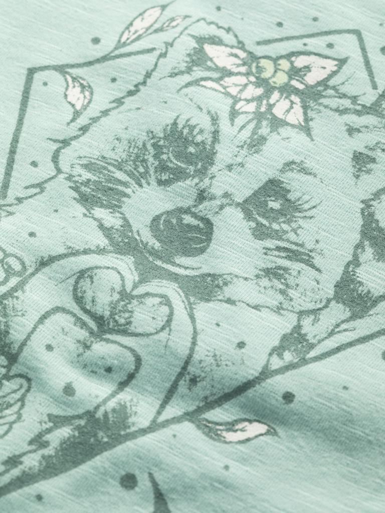 GANDIA LITTLE BEAR HEART-AQUA GREEN-42 dámské tričko zelené
