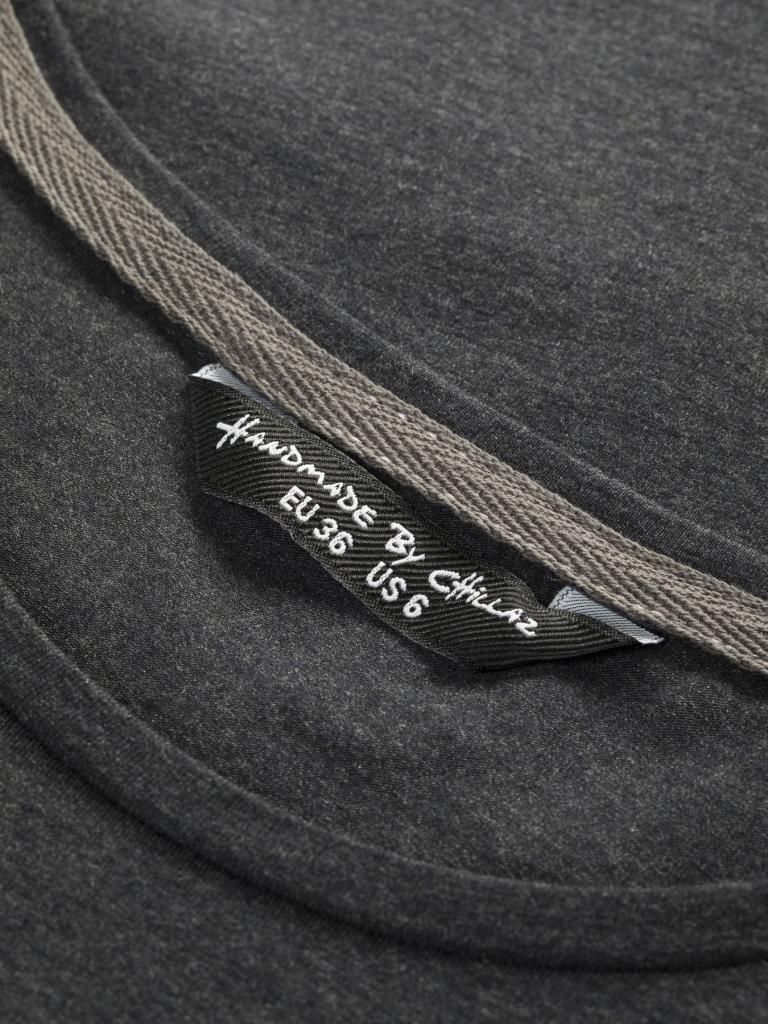 SAILE CHALKBAG FLOWER-BLACK MELANGE-40 dámské tričko černé