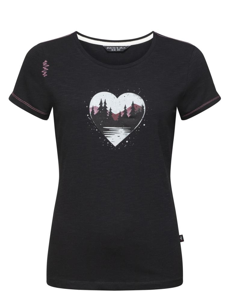 GANDIA MOUNTAIN HEART-BLACK-34 dámské tričko černé