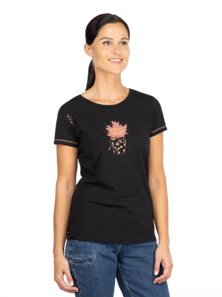 GANDIA GIRLS TALK CHALK-BLACK-36 dámské tričko černé