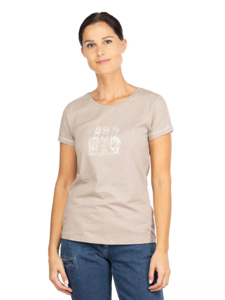 GANDIA ALPACA GANG WINTER-DARK SAND-36 dámské tričko tmavě pískové