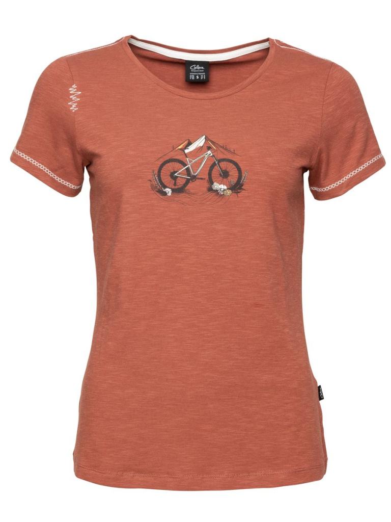 GANDIA MOUNTAINBIKE FLOWERS-BRICK-36 dámské tričko cihlové