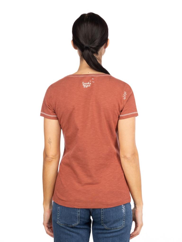 GANDIA MOUNTAINBIKE FLOWERS-BRICK-36 dámské tričko cihlové