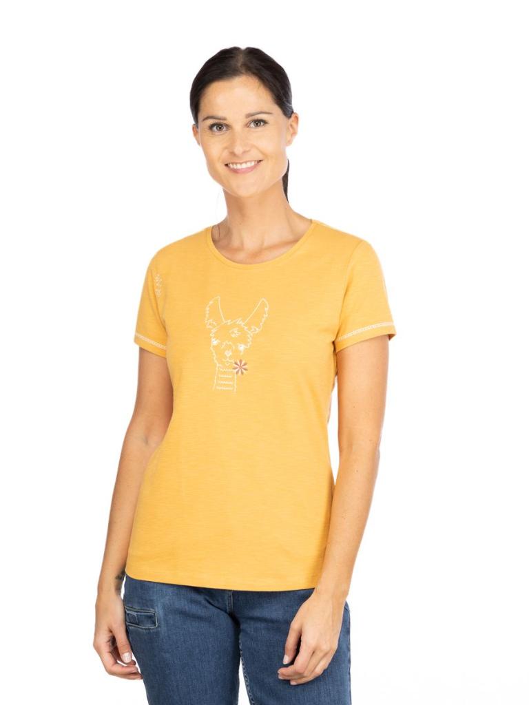 GANDIA HAPPY ALPACA-OCHRE-36 dámské tričko okrové