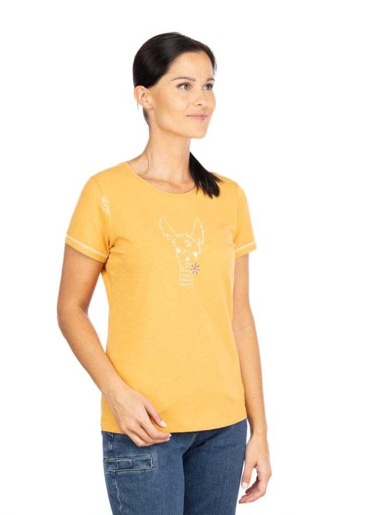 GANDIA HAPPY ALPACA-OCHRE-36 dámské tričko okrové