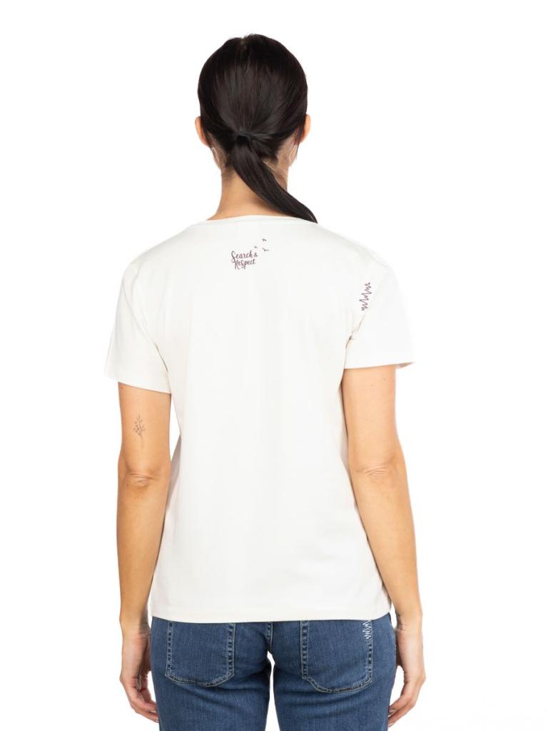 ISEO FLORAL LOGO-WHITE-48 dámské tričko bílé