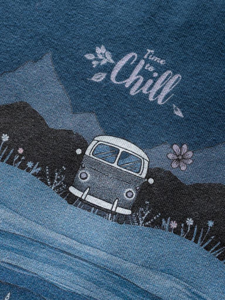 ISEO TIME TO CHILL-DARK BLUE-48 dámské tričko tmavě modré