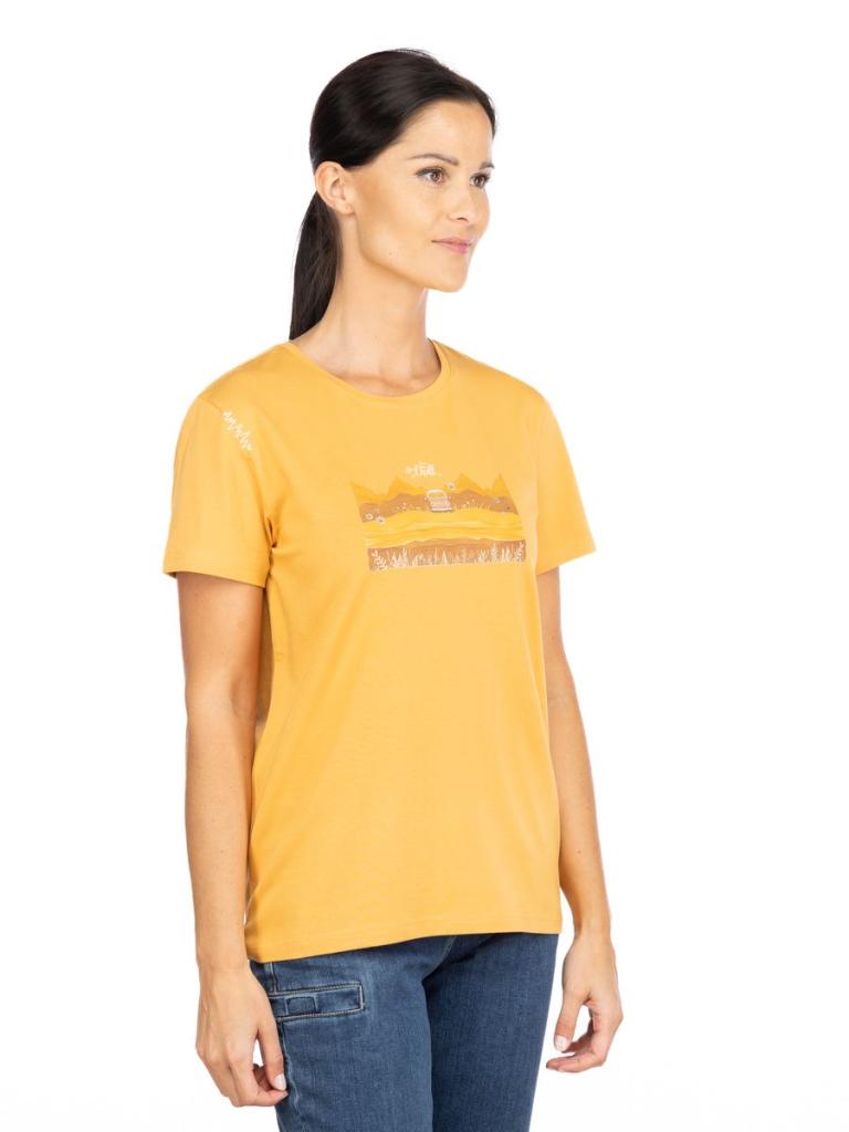 ISEO TIME TO CHILL-OCHRE-36 dámské tričko okrové