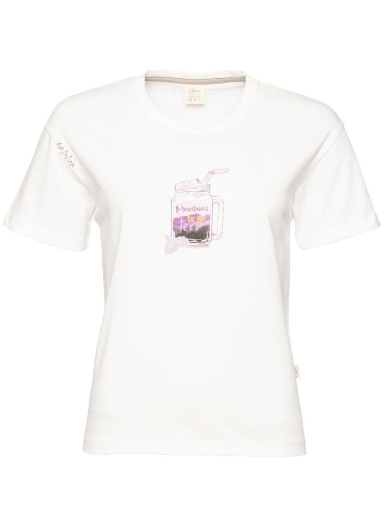 LEOBEN MOUNTAINS TO GO-WHITE-36 dámské tričko bílé
