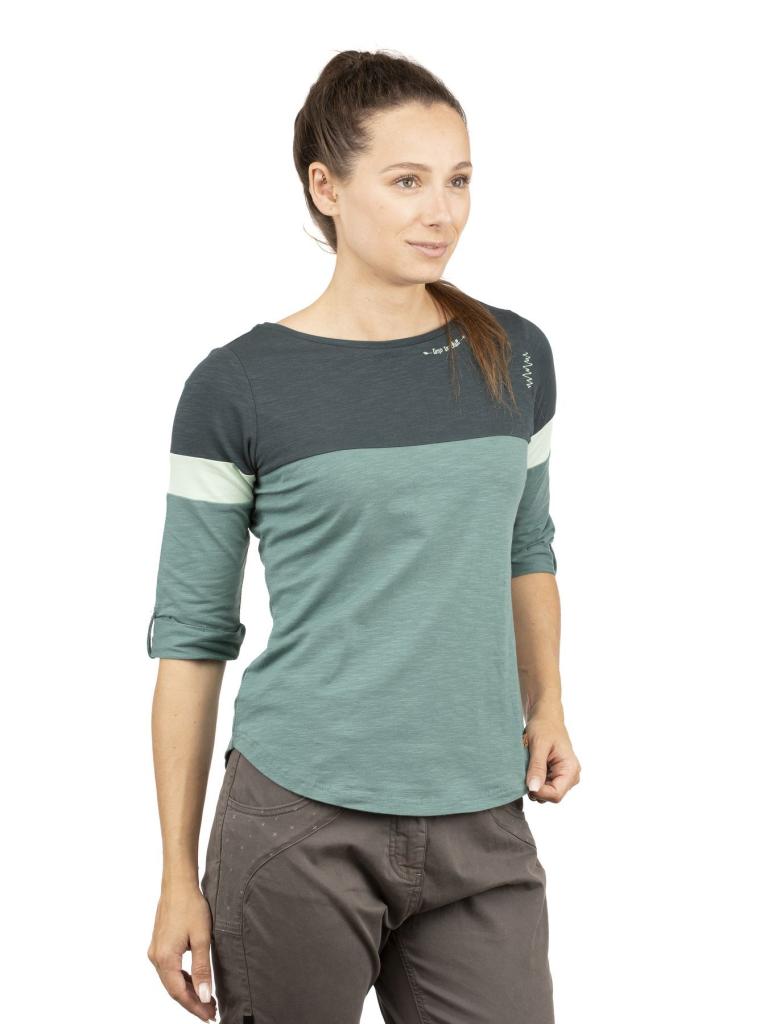 BALANCED-DARK GREEN-36 dámské triko s dlouhým rukávem tmavě zelené
