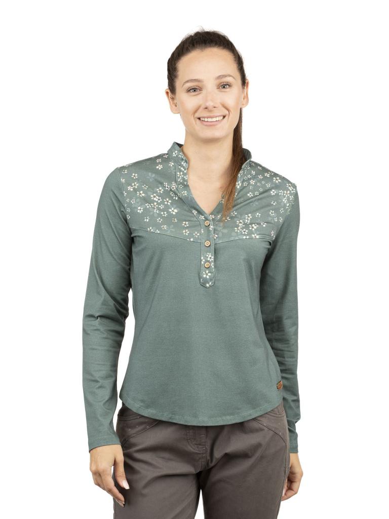 SONNBLICK SPRING FLOWER-GREEN-36 dámská košile s dlouhým rukávem zelená