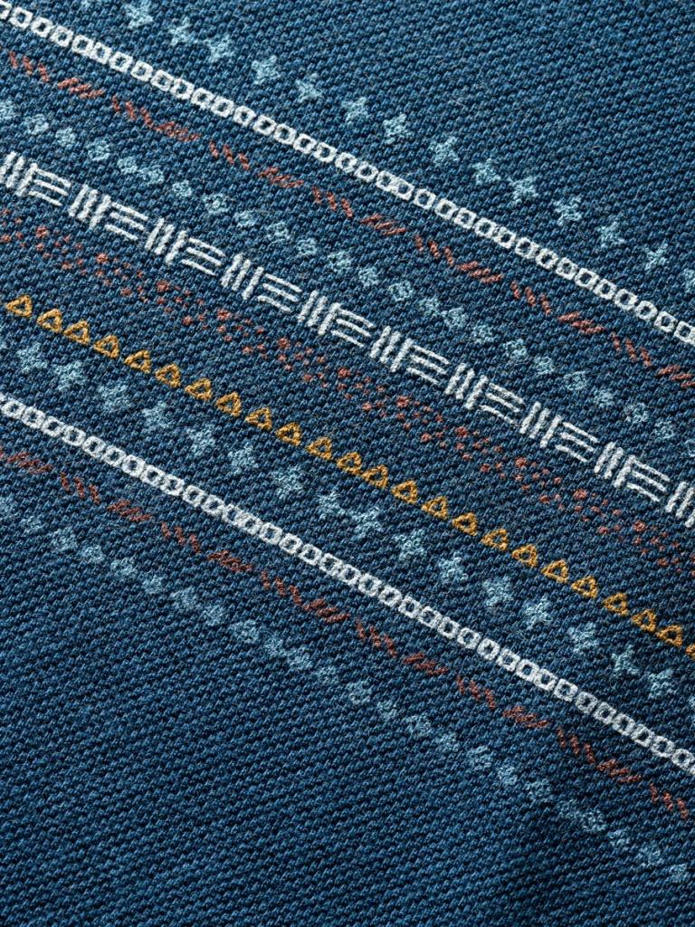 DALMATIEN ORNAMENT-DARK BLUE-36 dámské tričko s dlouhým rukávem tmavě modré