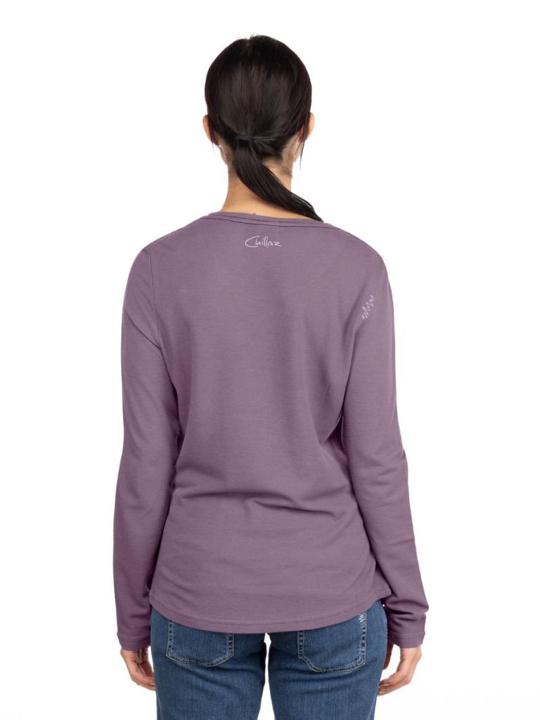 DALMATIEN ORNAMENT-DARK VIOLET-40 dámské tričko s dlouhým rukávem tmavě fialové