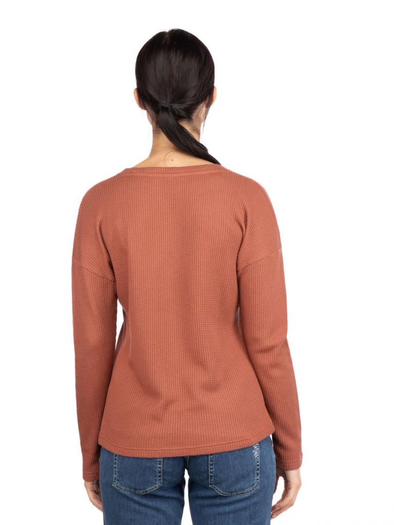 LIMBARA-BRICK-36 dámské tričko s dlouhým rukávem cihlové