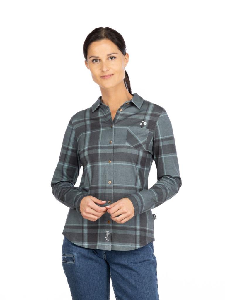 SIMILAUN 2.0-GREYBLUE-36 dámská košile šedomodrá