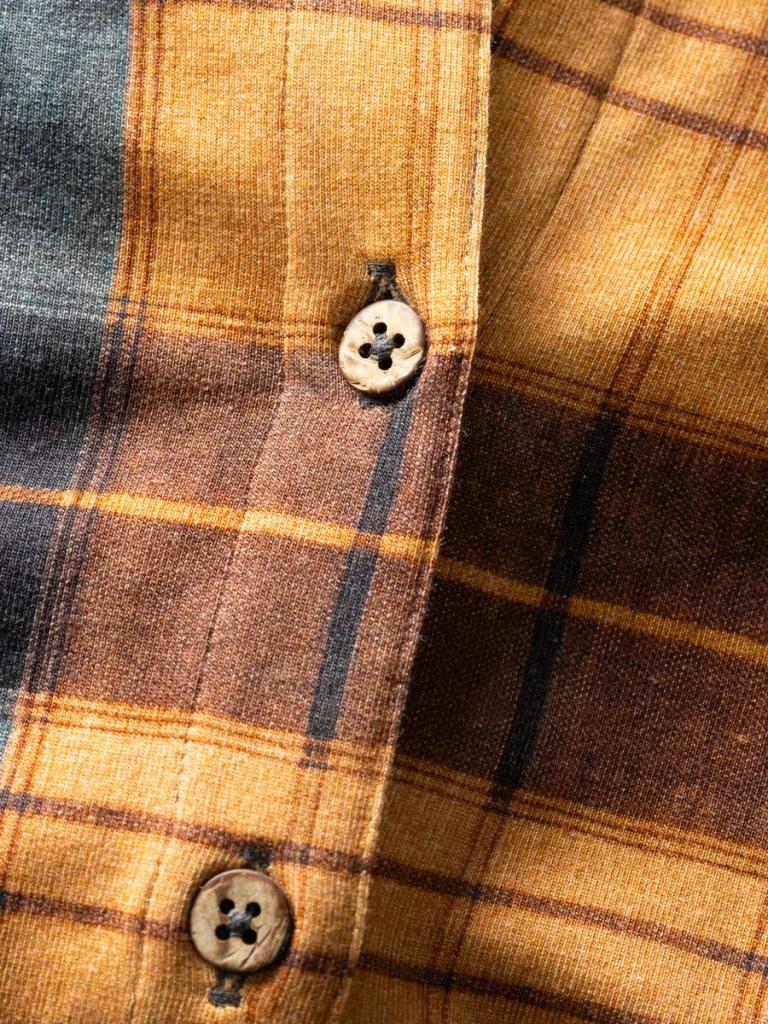 SIMILAUN 2.0-OCHRE GREYBLUE-36 dámská košile okrovo šedomodrá