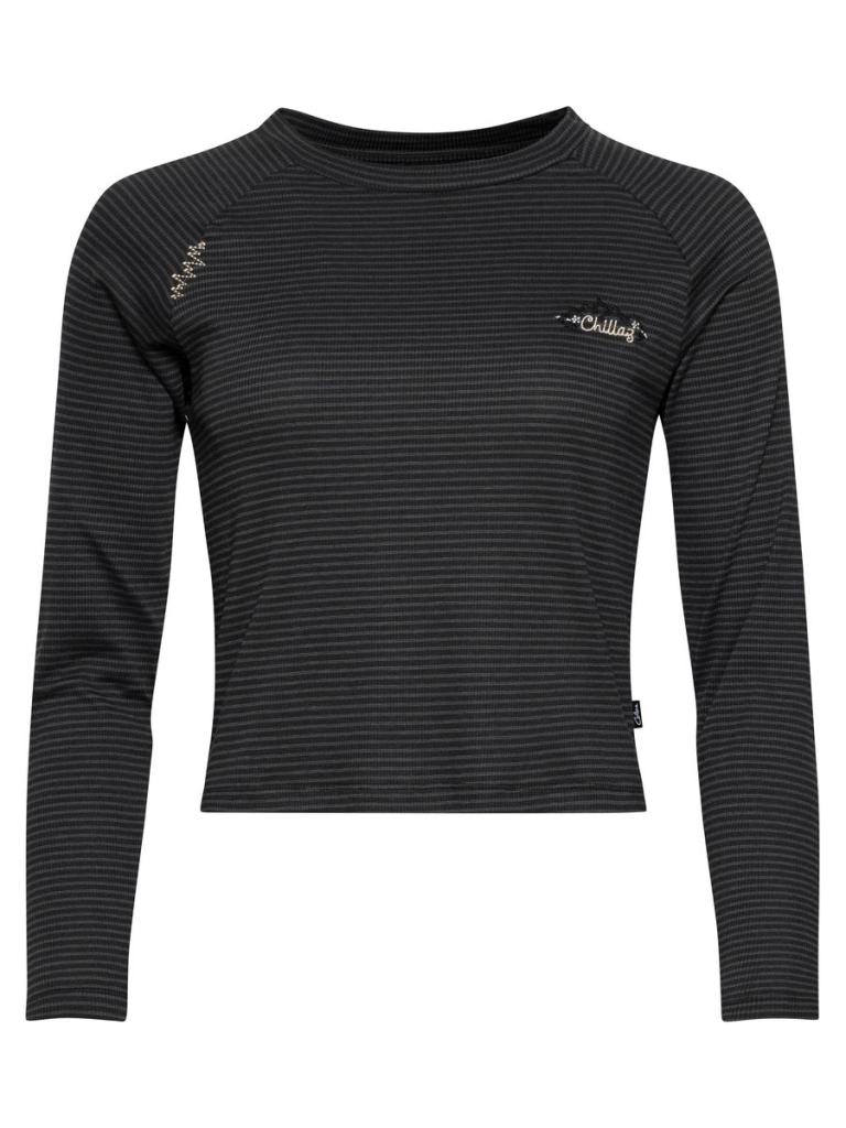 GRÖDEN MOUNTAIN FLOWER-TITAN-36 dámské tričko s dlouhým rukávem titanové