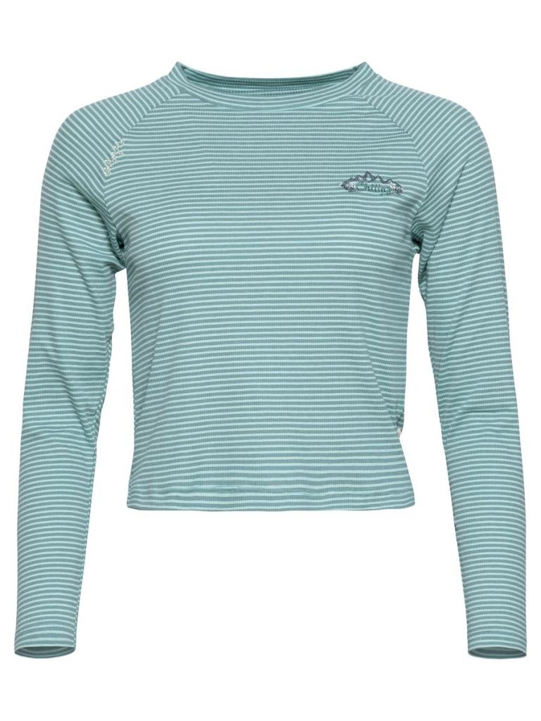 GRÖDEN MOUNTAIN FLOWER-MINT-36 dámské tričko s dlouhým rukávem mátové