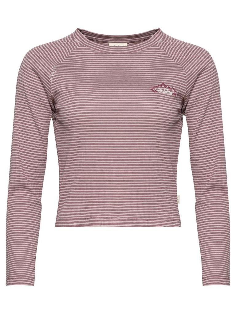 GRÖDEN MOUNTAIN FLOWER-DUSTY ROSE-36 dámské tričko s dlouhým rukávem růžové