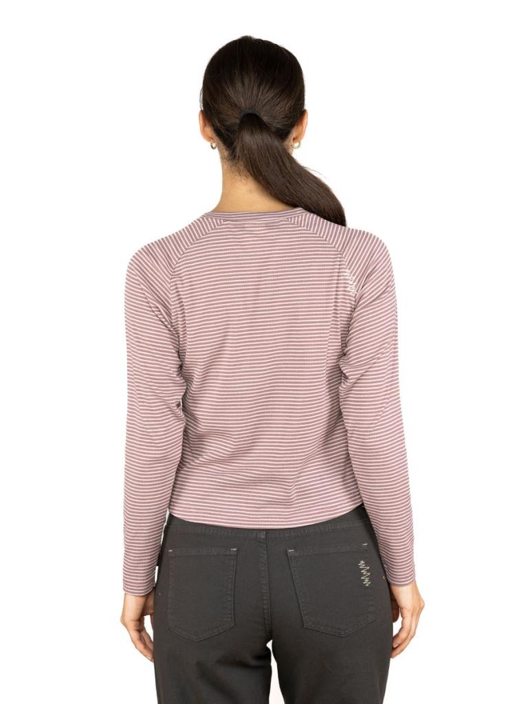 GRÖDEN MOUNTAIN FLOWER-DUSTY ROSE-36 dámské tričko s dlouhým rukávem růžové