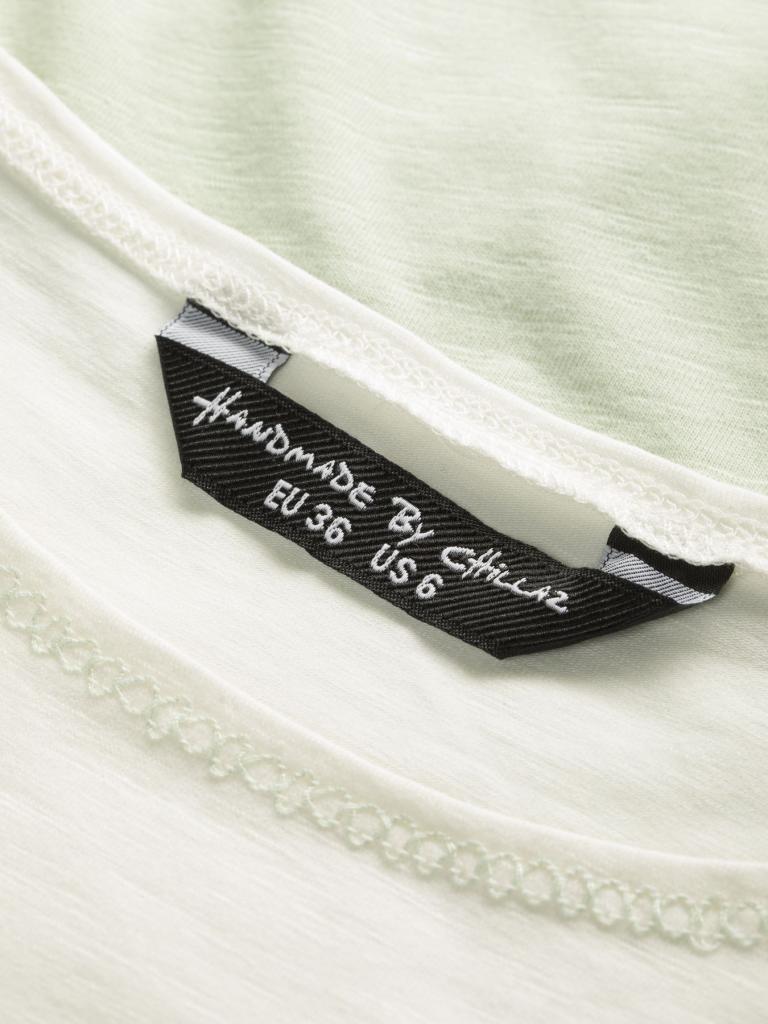 CALA BOTA-WHITE/MINT-40 dámské šaty bílomátové