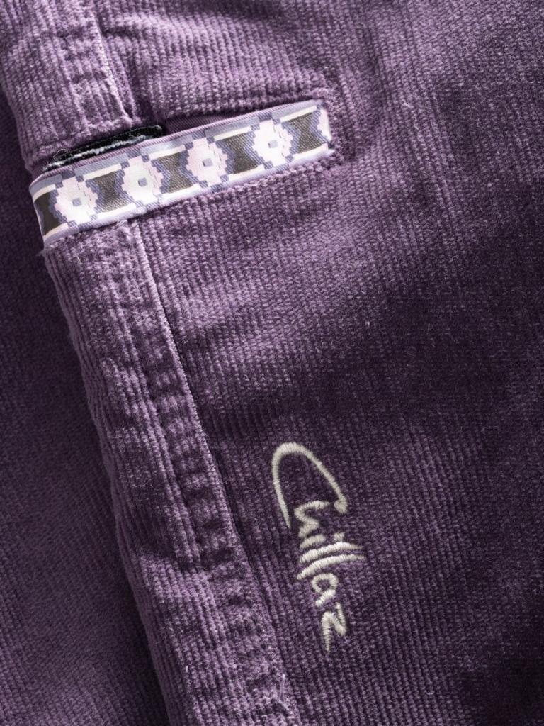 SANDRA 3.0-DARK VIOLET-36 dámské kalhoty tmavě fialové