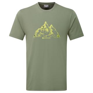 DUAL MOUNTAIN T-SHIRT-CAPER-M pánské tričko olivové