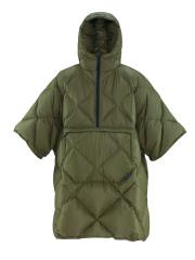 HONCHO PONCHO DOWN Dark Olive péřové pončo zelené