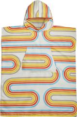 PACKTOWL CHANGING PONCHO S/M Retro Curve pončo/ručník barevné zatáčky