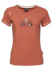 GANDIA MOUNTAINBIKE FLOWERS-BRICK-36 dámské tričko cihlové