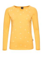 KALNIK FOREST AND FLOWERS-OCHRE-36 dámské tričko s dlouhým rukávem okrové