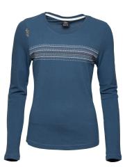 DALMATIEN ORNAMENT-DARK BLUE-36 dámské tričko s dlouhým rukávem tmavě modré