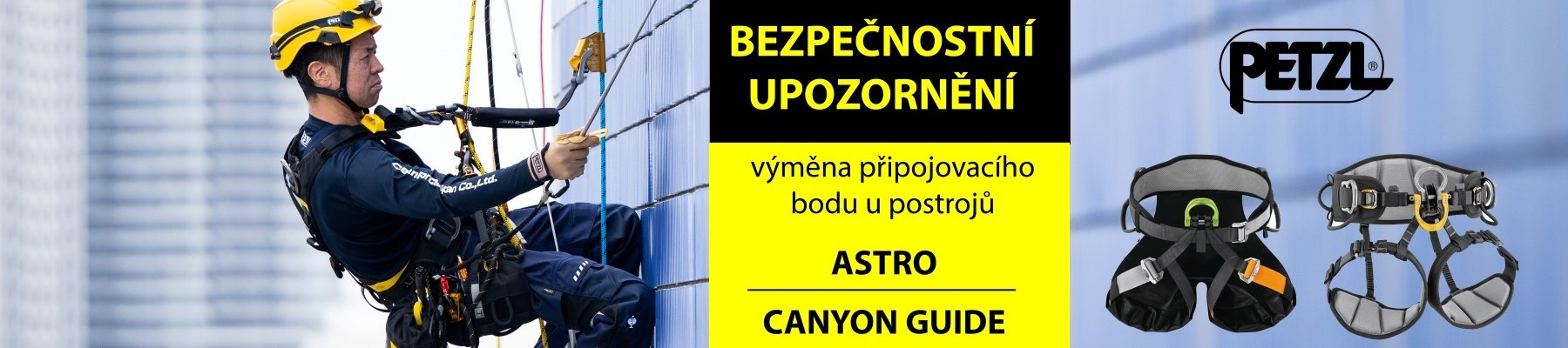 BEZPEČNOSTNÍ UPOZORNĚNÍ: postroje ASTRO a CANYON GUIDE